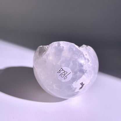 B786◇彩晶マシュマロ エッグ◇69×53×43mm◇天然石・鉱物・パワーストーン