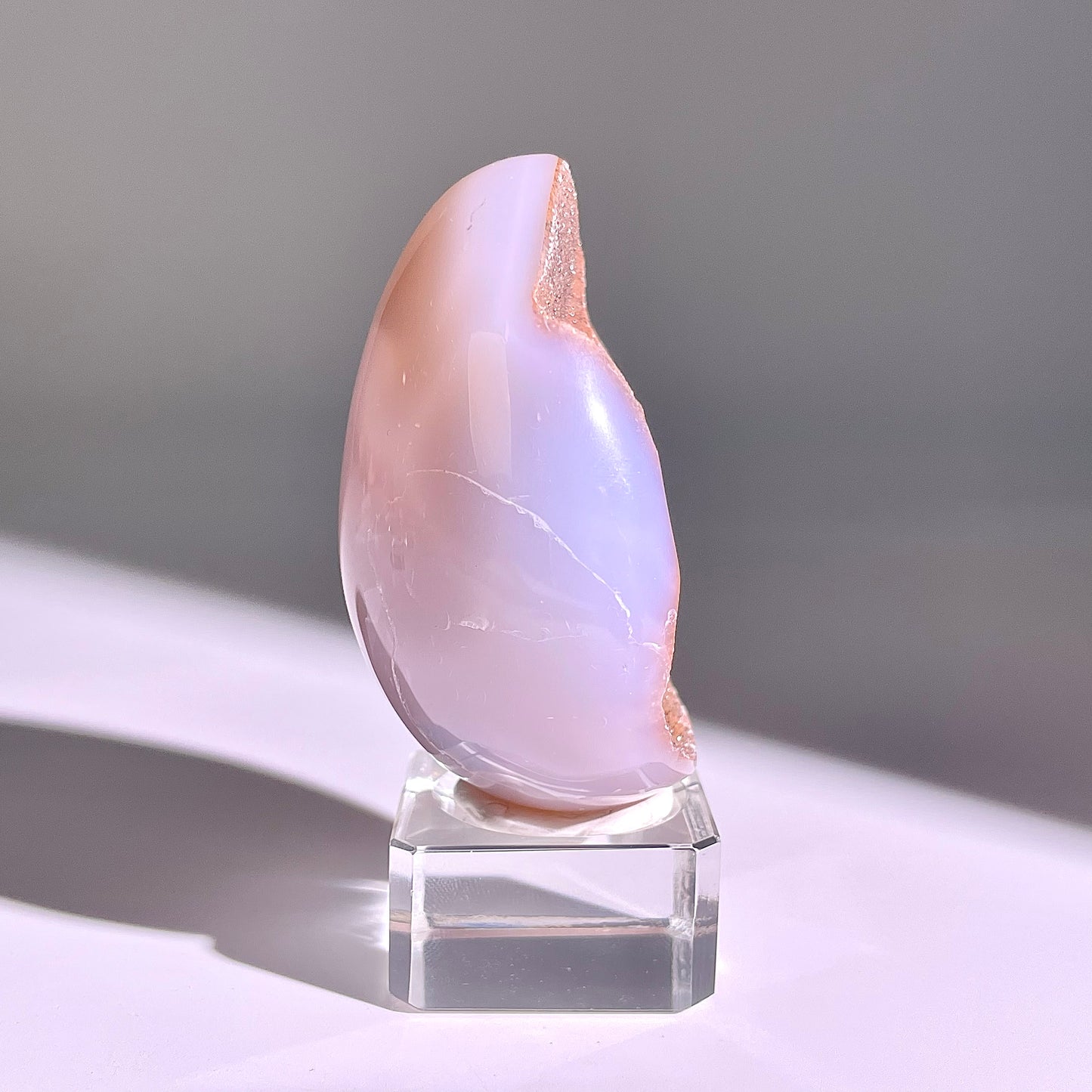 B789◇彩晶マシュマロ エッグ◇69×49×34mm◇天然石・鉱物・パワーストーン