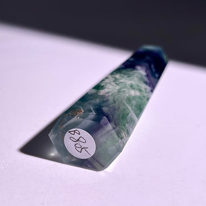 B805◇フェザー フローライト ピラー◇103×23×17mm◇天然石・鉱物・パワーストーン