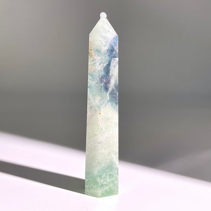 B812◇フェザー フローライト ピラー◇94×20×18mm◇天然石・鉱物・パワーストーン