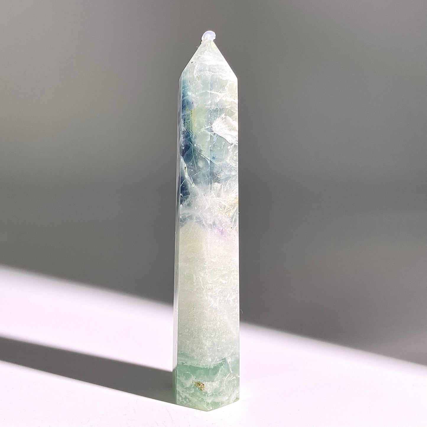 B812◇フェザー フローライト ピラー◇94×20×18mm◇天然石・鉱物・パワーストーン