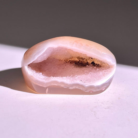 B826◇彩晶マシュマロ エッグ◇41×18×31mm◇天然石・鉱物・パワーストーン