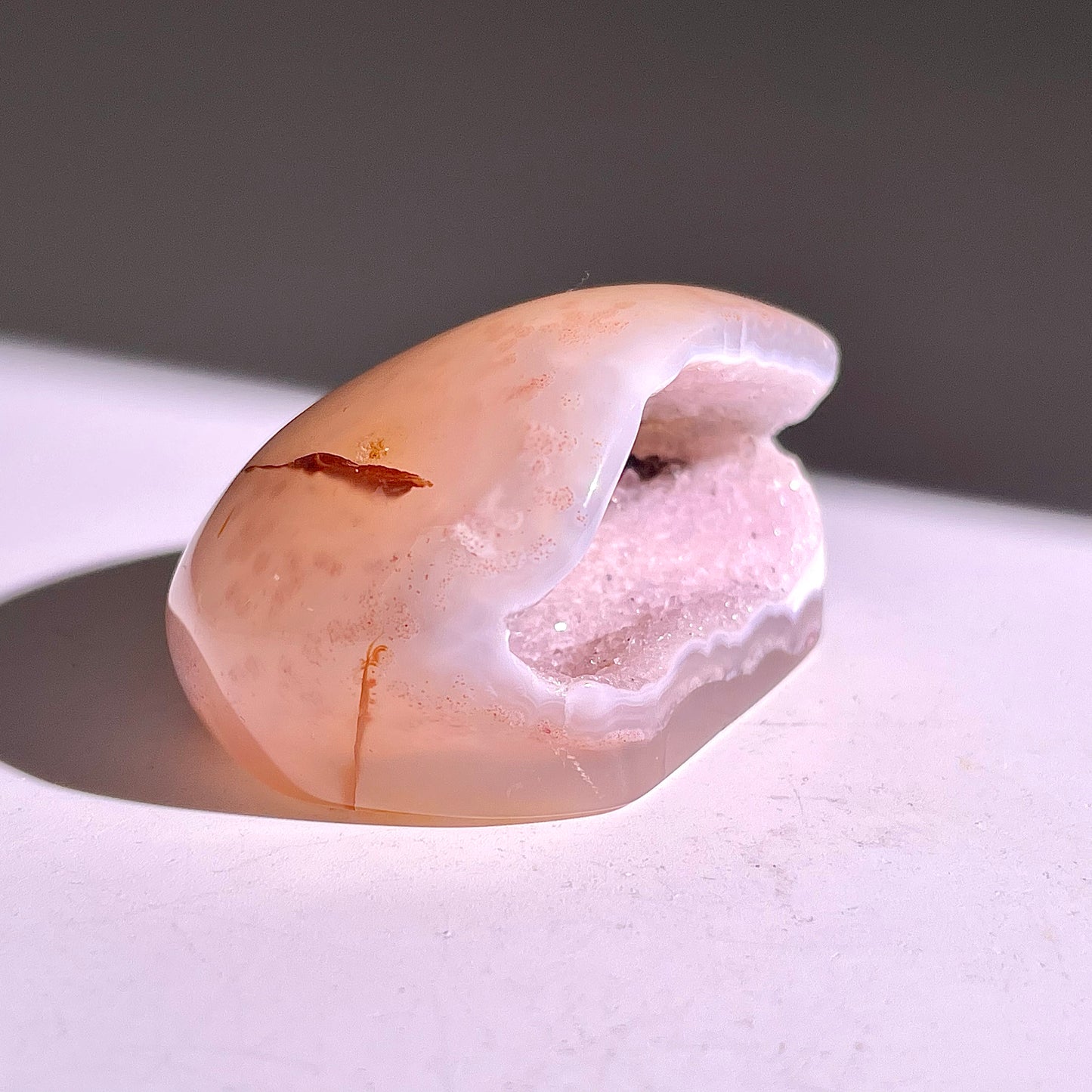 B826◇彩晶マシュマロ エッグ◇41×18×31mm◇天然石・鉱物・パワーストーン