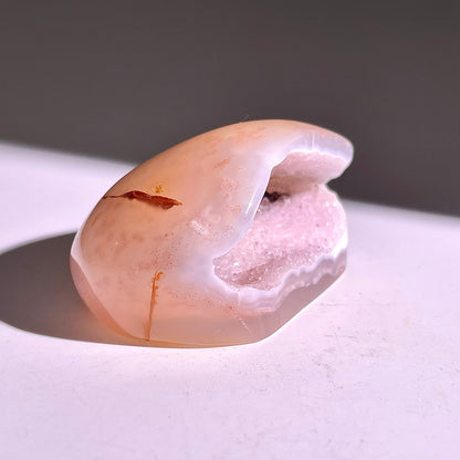 B826◇彩晶マシュマロ エッグ◇41×18×31mm◇天然石・鉱物・パワーストーン