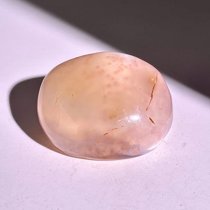 B826◇彩晶マシュマロ エッグ◇41×18×31mm◇天然石・鉱物・パワーストーン