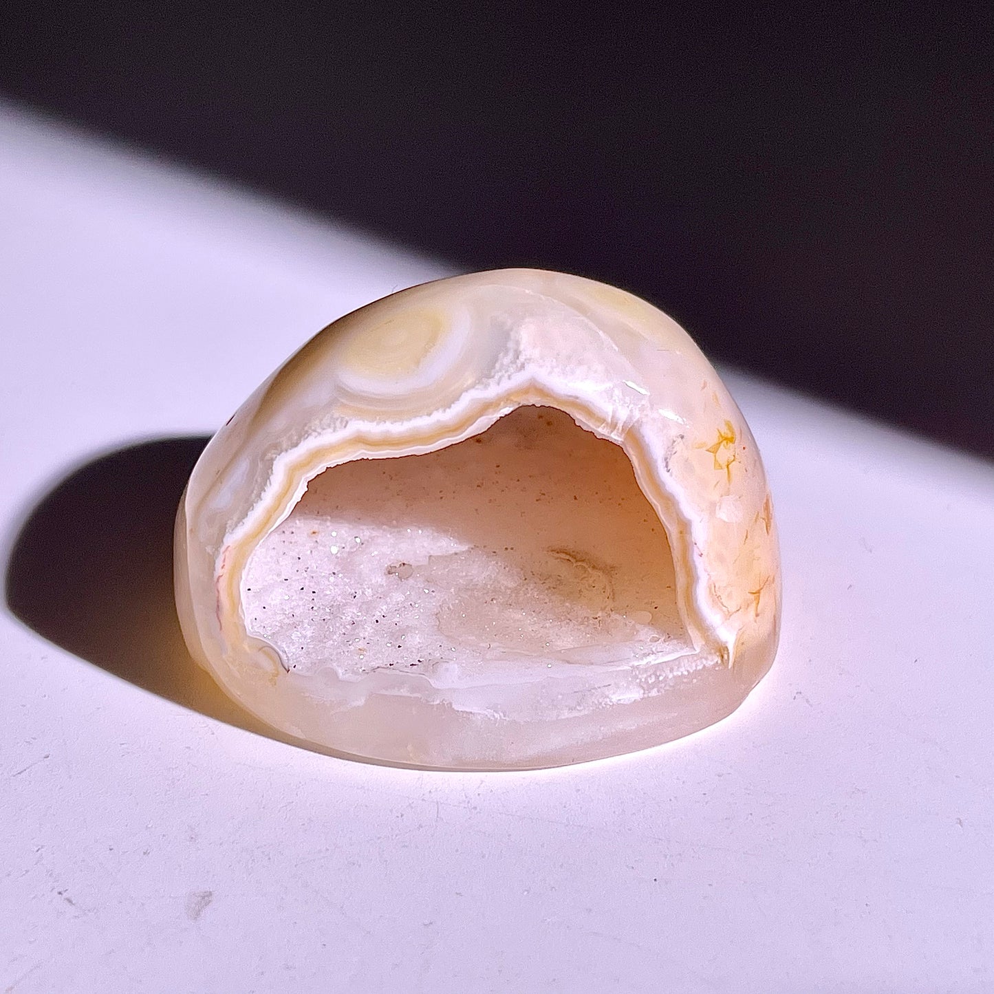 B830◇彩晶マシュマロ エッグ◇30×25×15mm◇天然石・鉱物・パワーストーン