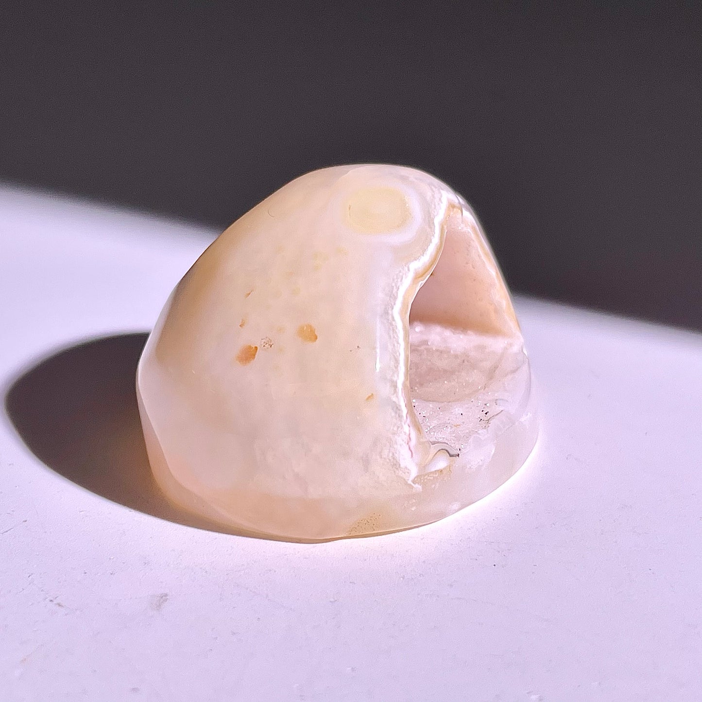 B830◇彩晶マシュマロ エッグ◇30×25×15mm◇天然石・鉱物・パワーストーン