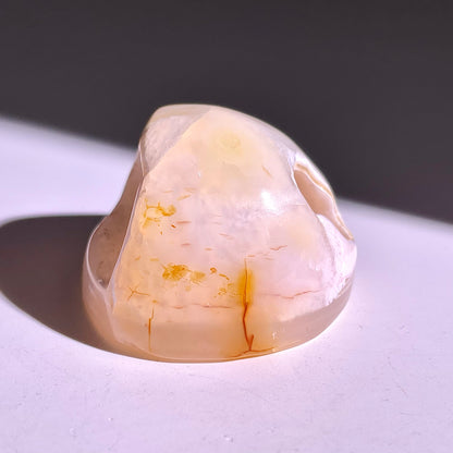 B830◇彩晶マシュマロ エッグ◇30×25×15mm◇天然石・鉱物・パワーストーン