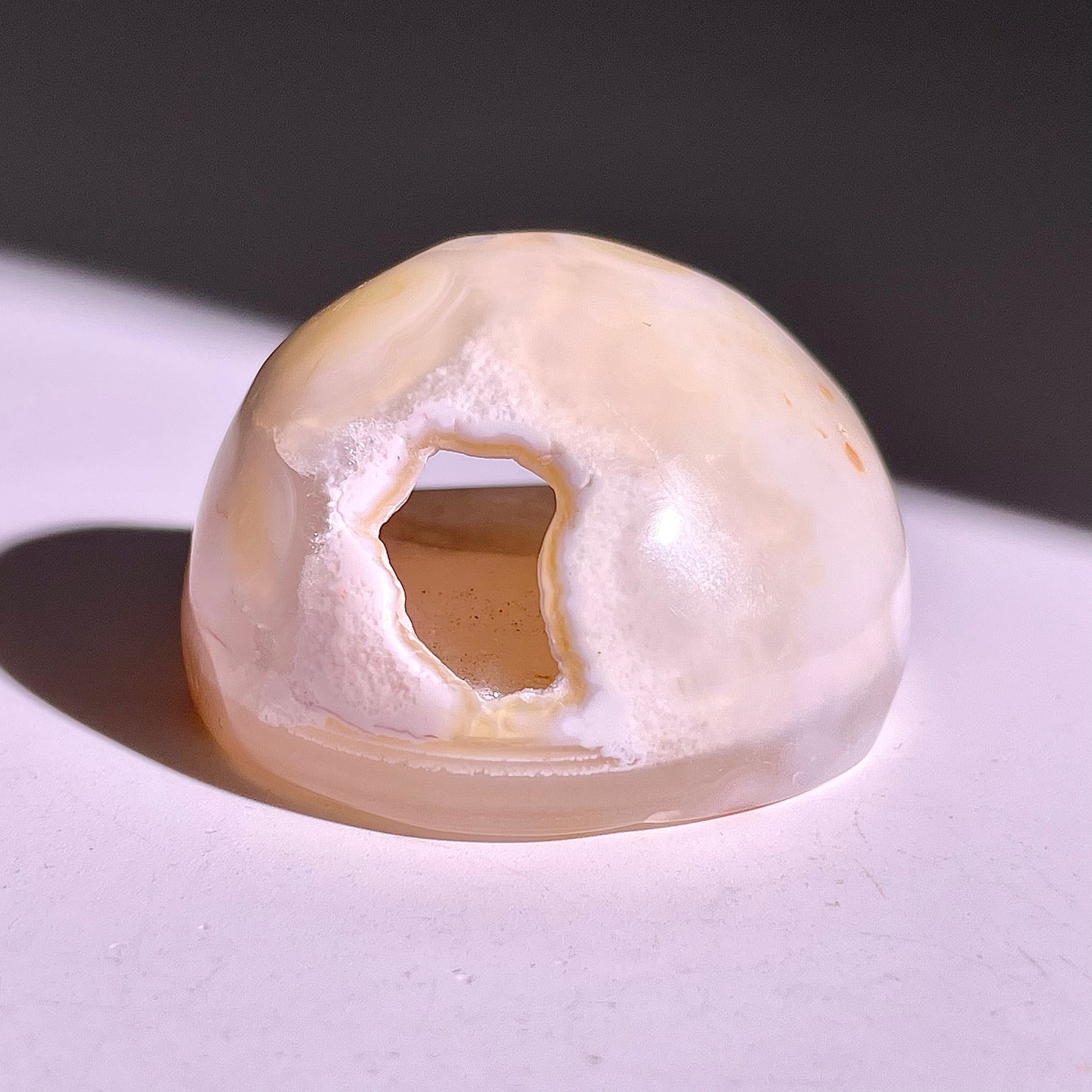 B830◇彩晶マシュマロ エッグ◇30×25×15mm◇天然石・鉱物・パワーストーン