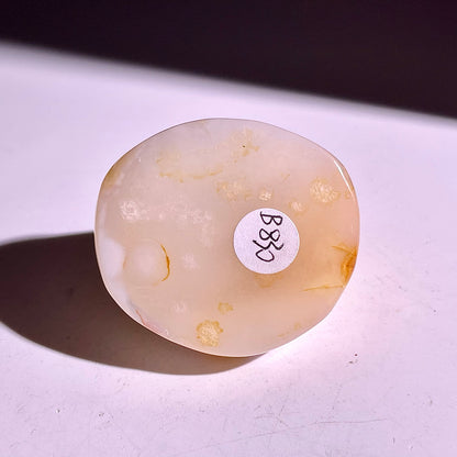 B830◇彩晶マシュマロ エッグ◇30×25×15mm◇天然石・鉱物・パワーストーン