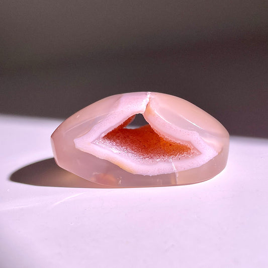 B831◇彩晶マシュマロ エッグ◇38×23×12mm◇天然石・鉱物・パワーストーン
