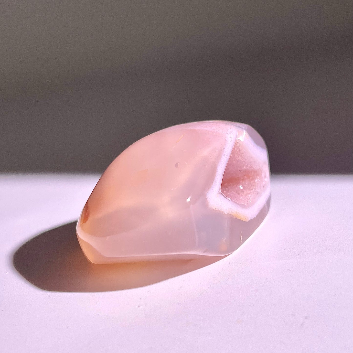 B831◇彩晶マシュマロ エッグ◇38×23×12mm◇天然石・鉱物・パワーストーン