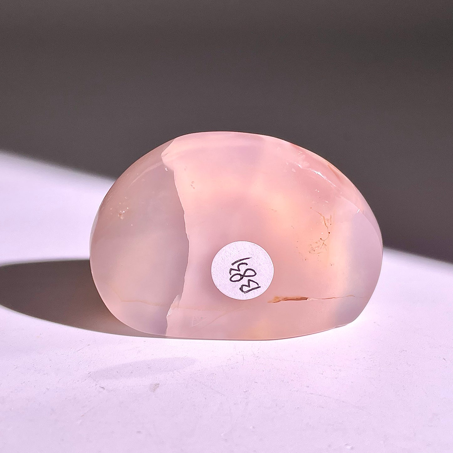 B831◇彩晶マシュマロ エッグ◇38×23×12mm◇天然石・鉱物・パワーストーン
