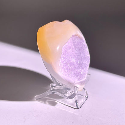B833◇彩晶マシュマロ エッグ◇42×47×14mm◇天然石・鉱物・パワーストーン
