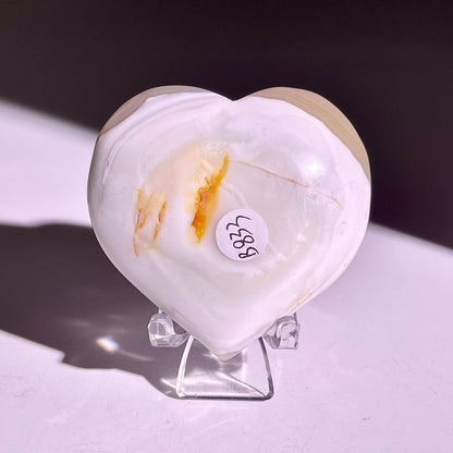 B833◇彩晶マシュマロ エッグ◇42×47×14mm◇天然石・鉱物・パワーストーン