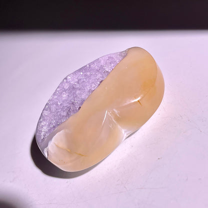 B833◇彩晶マシュマロ エッグ◇42×47×14mm◇天然石・鉱物・パワーストーン
