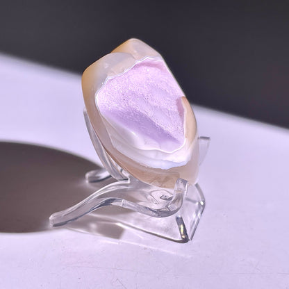 B835◇彩晶マシュマロ エッグ◇26×37×8mm◇天然石・鉱物・パワーストーン