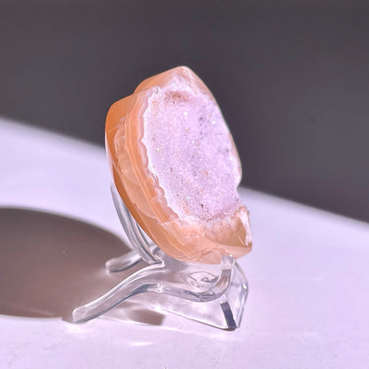 B836◇彩晶マシュマロ エッグ◇32×42×4mm◇天然石・鉱物・パワーストーン