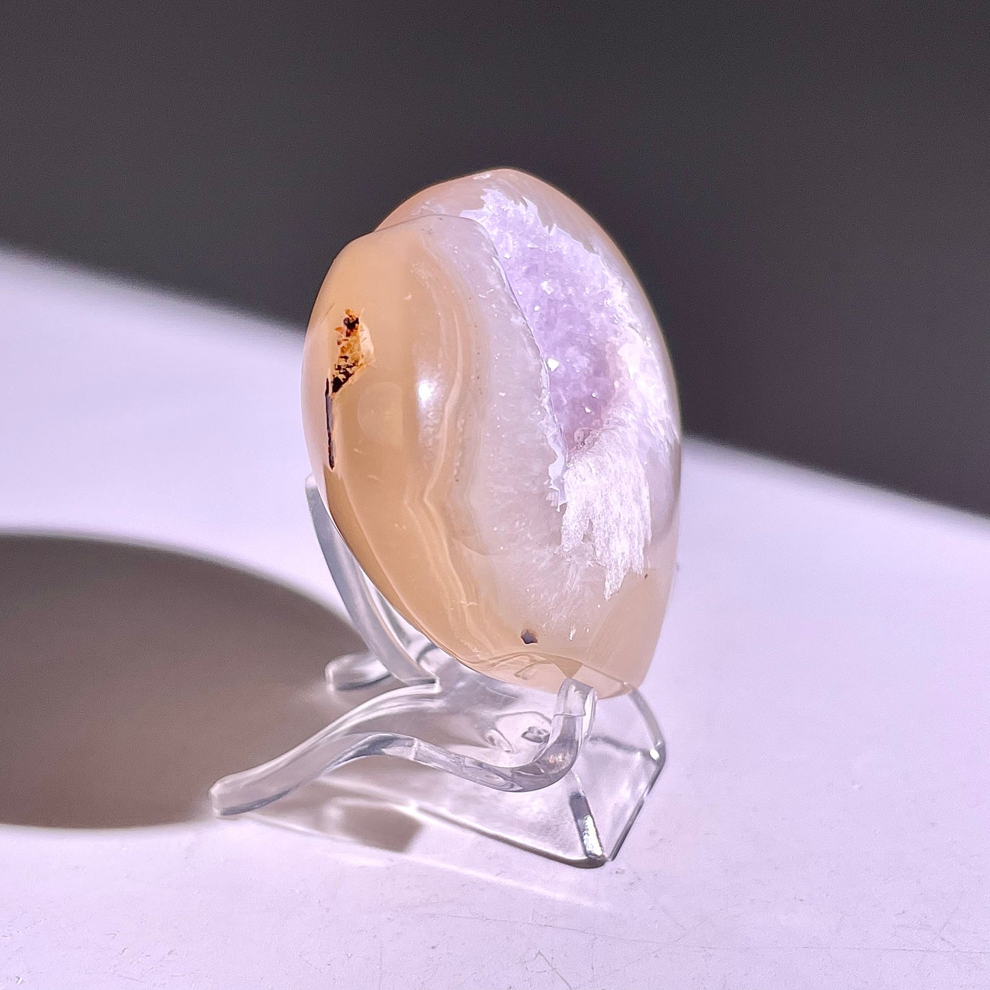 B837◇彩晶マシュマロ エッグ◇34×43×14mm◇天然石・鉱物・パワーストーン