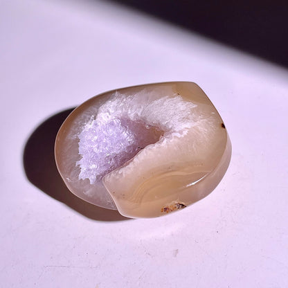 B837◇彩晶マシュマロ エッグ◇34×43×14mm◇天然石・鉱物・パワーストーン