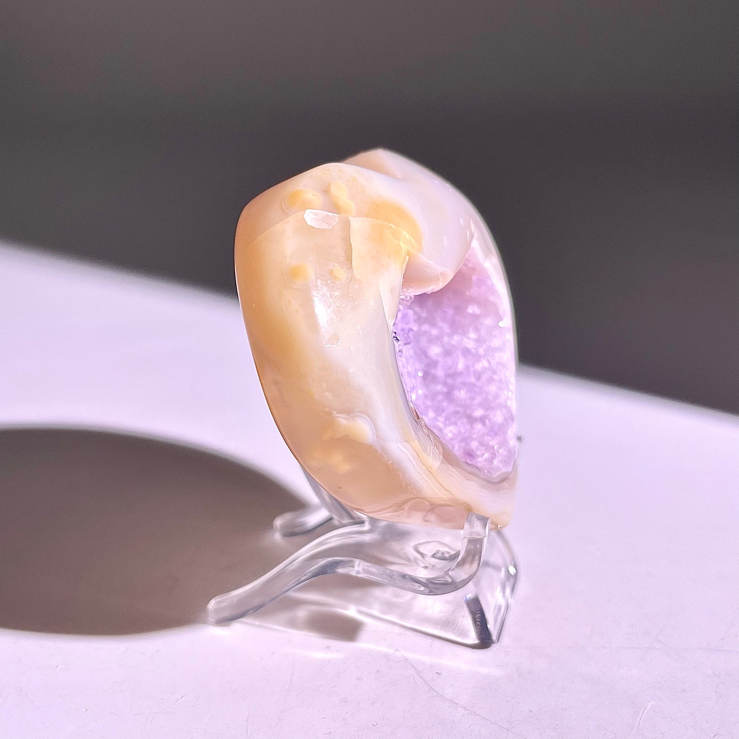 B838◇彩晶マシュマロ エッグ◇38×48×14mm◇天然石・鉱物・パワーストーン