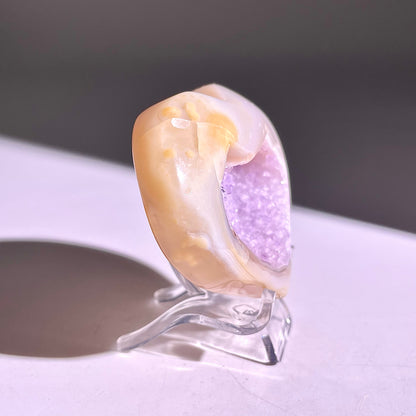 B838◇彩晶マシュマロ エッグ◇38×48×14mm◇天然石・鉱物・パワーストーン