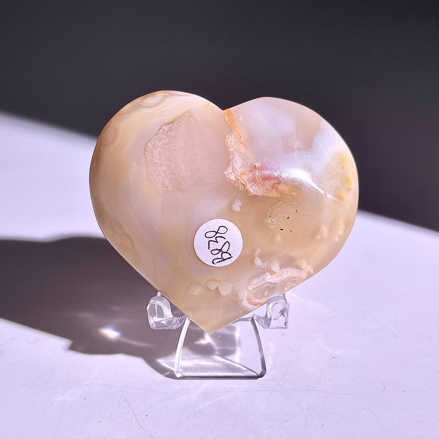 B838◇彩晶マシュマロ エッグ◇38×48×14mm◇天然石・鉱物・パワーストーン