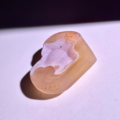 B839◇彩晶マシュマロ エッグ◇31×41×3mm◇天然石・鉱物・パワーストーン