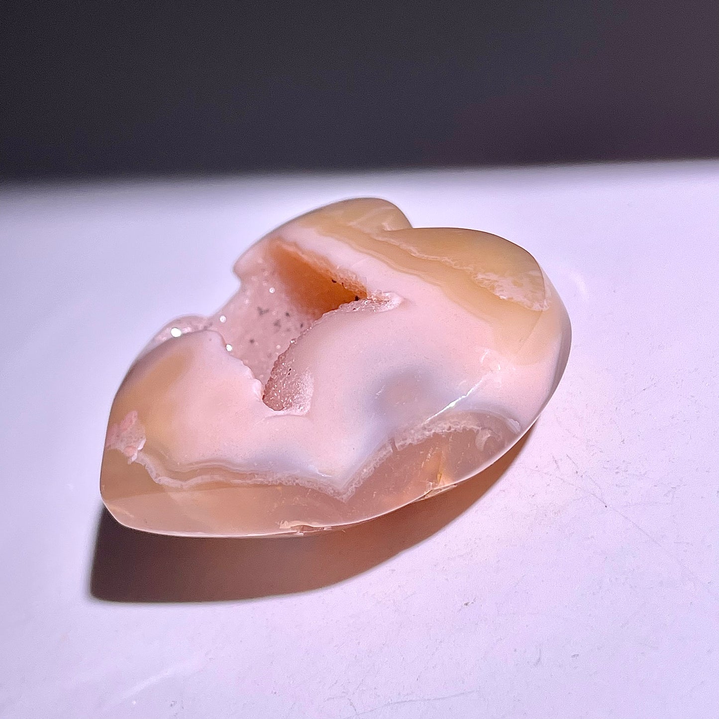 B840◇彩晶マシュマロ エッグ◇38×56×12mm◇天然石・鉱物・パワーストーン