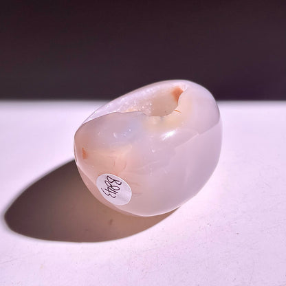 B843◇彩晶マシュマロ エッグ◇39×28×20mm◇天然石・鉱物・パワーストーン