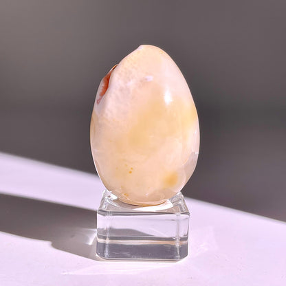 B844◇彩晶マシュマロ エッグ◇44×26×23mm◇天然石・鉱物・パワーストーン