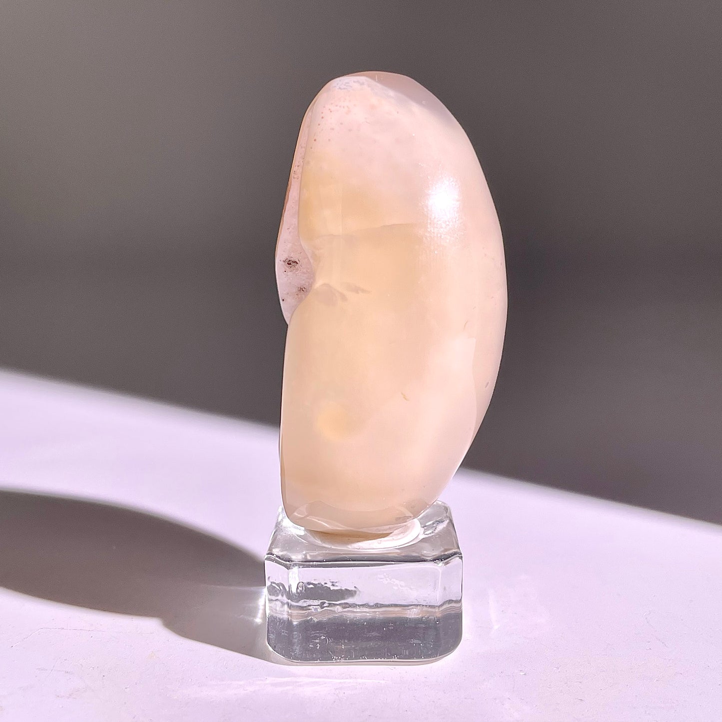B845◇彩晶マシュマロ エッグ◇48×25×22mm◇天然石・鉱物・パワーストーン