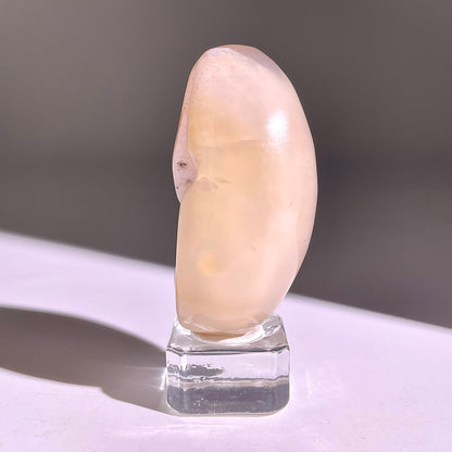 B845◇彩晶マシュマロ エッグ◇48×25×22mm◇天然石・鉱物・パワーストーン