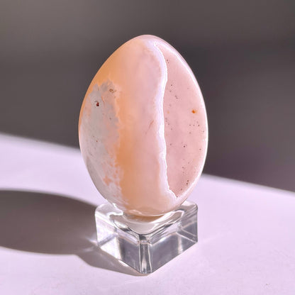 B846◇彩晶マシュマロ エッグ◇53×31×37mm◇天然石・鉱物・パワーストーン
