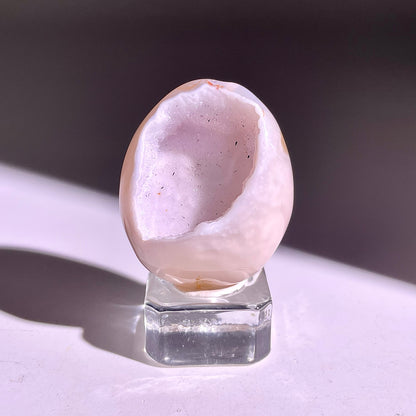 B848◇彩晶マシュマロ エッグ◇40×33×23mm◇天然石・鉱物・パワーストーン
