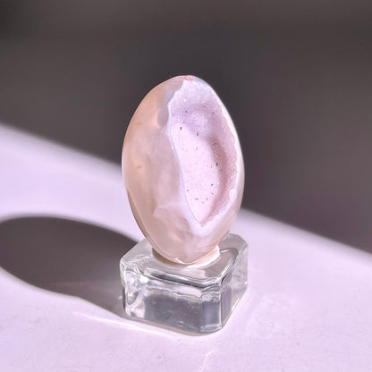 B848◇彩晶マシュマロ エッグ◇40×33×23mm◇天然石・鉱物・パワーストーン