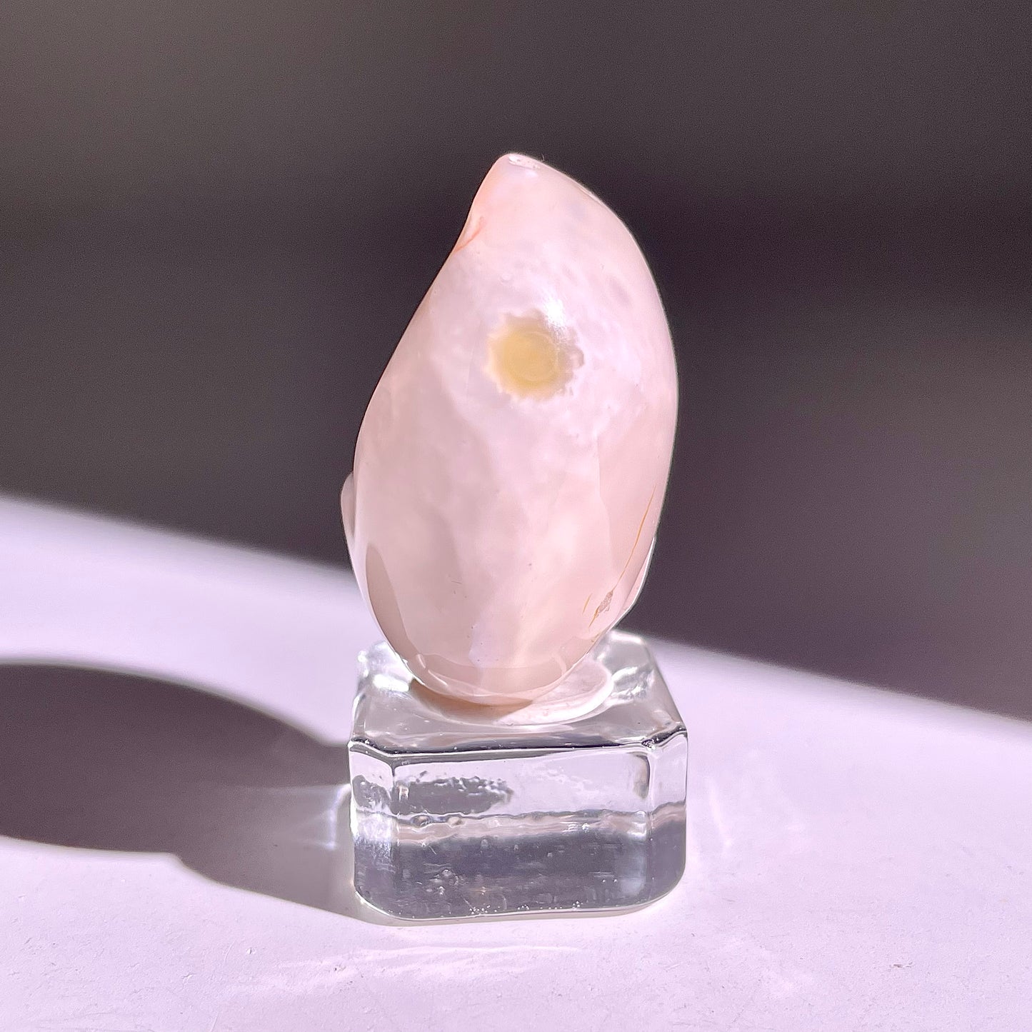 B848◇彩晶マシュマロ エッグ◇40×33×23mm◇天然石・鉱物・パワーストーン