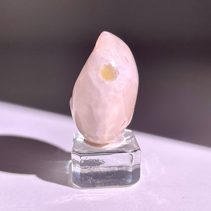 B848◇彩晶マシュマロ エッグ◇40×33×23mm◇天然石・鉱物・パワーストーン