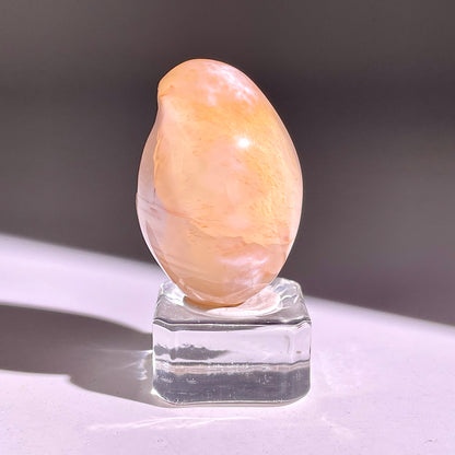 B849◇彩晶マシュマロ エッグ◇39×28×26mm◇天然石・鉱物・パワーストーン