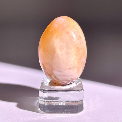 B849◇彩晶マシュマロ エッグ◇39×28×26mm◇天然石・鉱物・パワーストーン