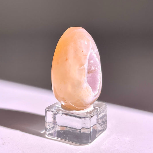B850◇彩晶マシュマロ エッグ◇38×22×22mm◇天然石・鉱物・パワーストーン