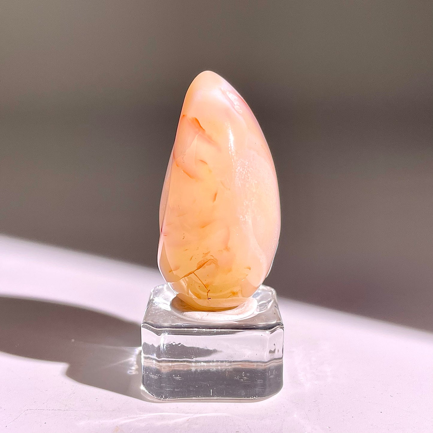 B852◇彩晶マシュマロ エッグ◇43×25×21mm◇天然石・鉱物・パワーストーン