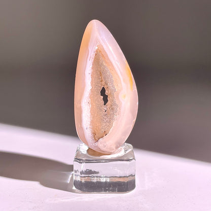 B853◇彩晶マシュマロ エッグ◇55×26×22mm◇天然石・鉱物・パワーストーン