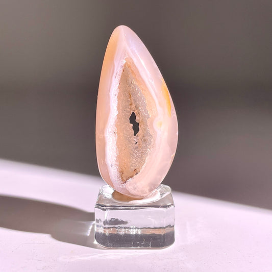 B853◇彩晶マシュマロ エッグ◇55×26×22mm◇天然石・鉱物・パワーストーン
