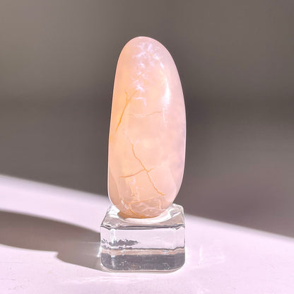 B853◇彩晶マシュマロ エッグ◇55×26×22mm◇天然石・鉱物・パワーストーン