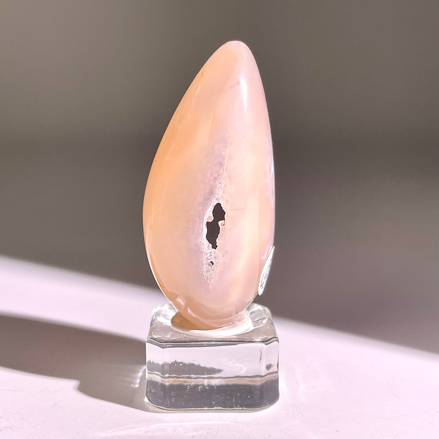 B853◇彩晶マシュマロ エッグ◇55×26×22mm◇天然石・鉱物・パワーストーン