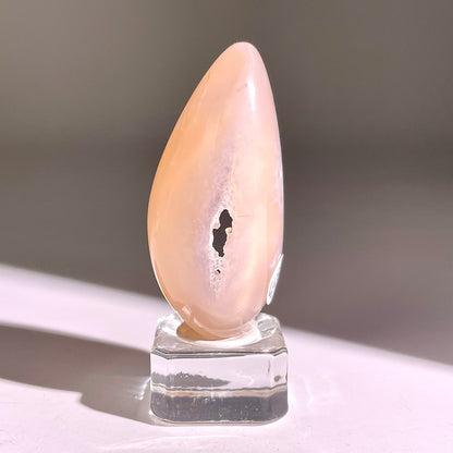 B853◇彩晶マシュマロ エッグ◇55×26×22mm◇天然石・鉱物・パワーストーン