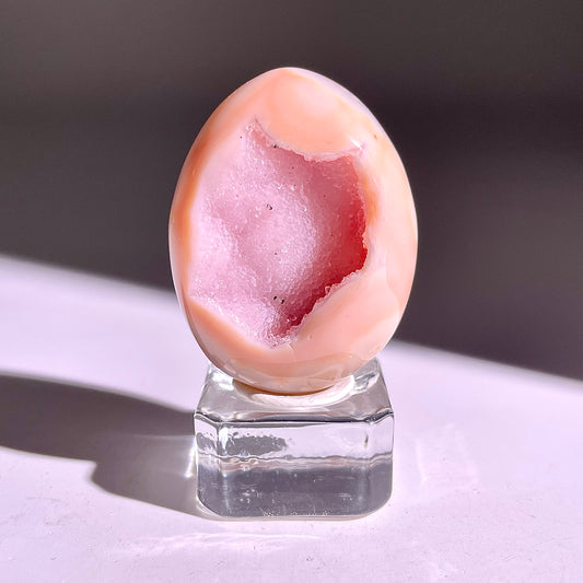 B856◇彩晶マシュマロ エッグ◇41×31×18mm◇天然石・鉱物・パワーストーン
