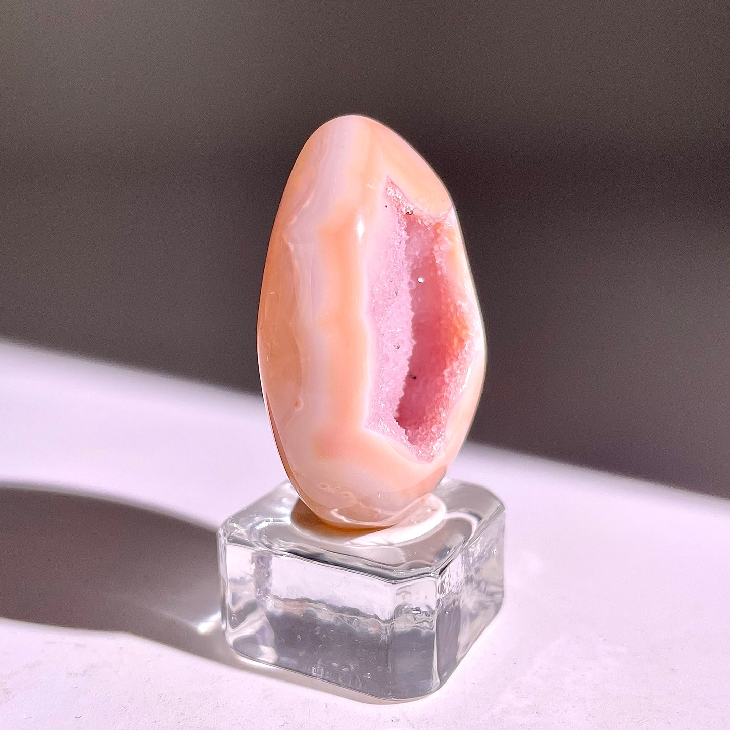 B856◇彩晶マシュマロ エッグ◇41×31×18mm◇天然石・鉱物・パワーストーン