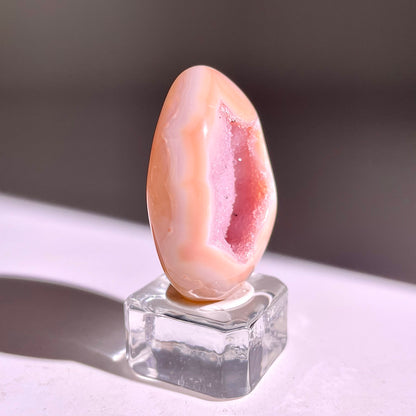 B856◇彩晶マシュマロ エッグ◇41×31×18mm◇天然石・鉱物・パワーストーン